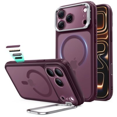 Etui ESR Classic Hybrid Kickstand MagSafe do Apple iPhone 17 Pro Max/18 Pro Max Bordowy