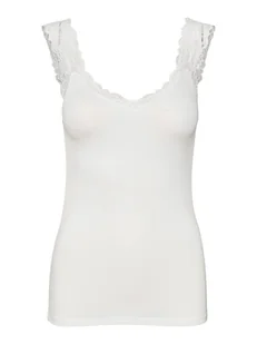 Vero Moda Top "Rosa" w kolorze białym - Koszulki i topy damskie - miniaturka - grafika 1