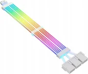 Adaptery i przejściówki - 12VHPWR - PCIe 12-pin x2, 0.35m, Biały Q7X 3*PIN TO 12VHPWR ADAPTER CABLE 16 AWG ARGB - miniaturka - grafika 1