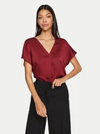 Bluzki damskie - Vila Bluzka Elliette 14089239 Bordowy Regular Fit - miniaturka - grafika 1
