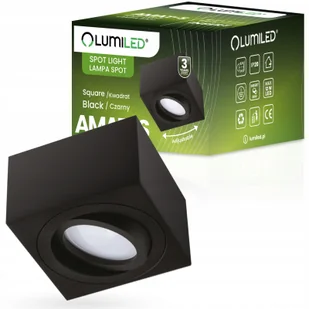Oprawa Halogenowa Natynkowa Sufitowa Tuba Spot Led Ruchoma Czarna 50mm - Lampy sufitowe - miniaturka - grafika 1