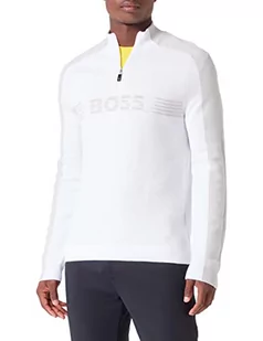BOSS Bluza męska Zirros z dzianiny, biały, XXL - Bluzy męskie - miniaturka - grafika 1