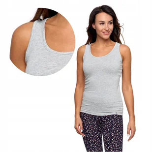 PODKOSZULEK LIGHT GREY MELANGE XL - Koszulki i topy damskie PODKOSZULEK LIGHT GREY MELANGE XL - Koszulki i topy damskie - miniaturka - grafika 1