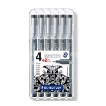 Staedtler Pisak z atramentem pigmentowym czarny 6 sztuk WIKR-0983534 WIKR-0983534 - Markery permanentne - miniaturka - grafika 1