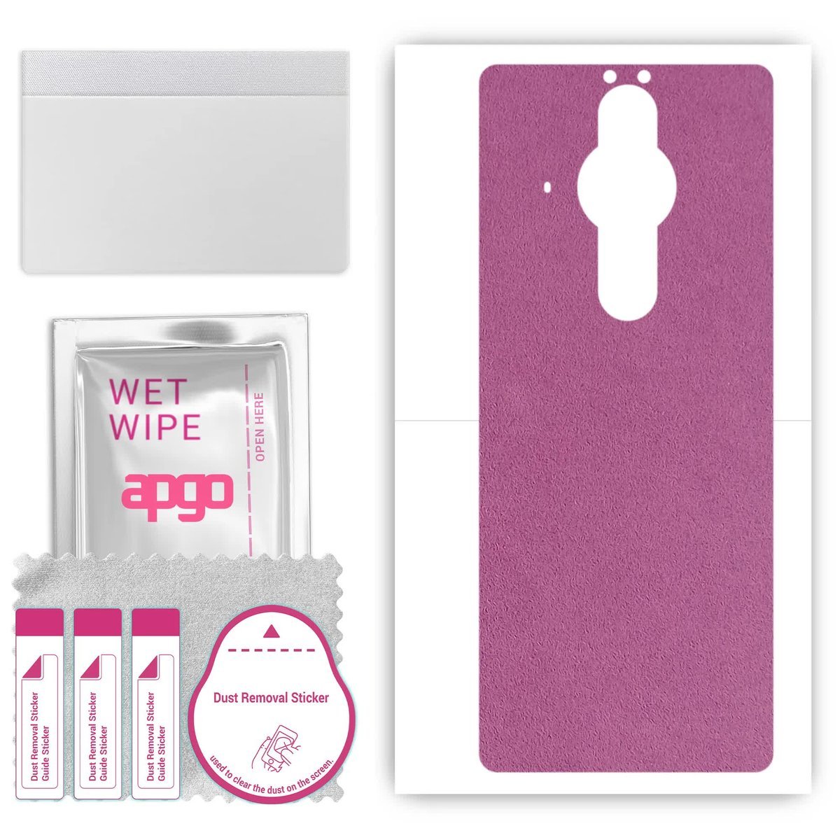 Folia naklejka skórka strukturalna na TYŁ Zamsz do Sony Xperia PRO - Zamsz Fioletowy - apgo SKINS