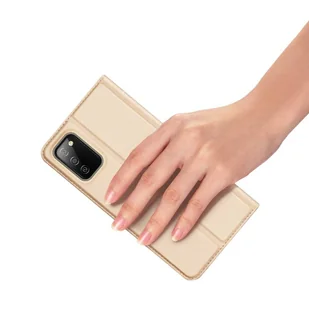 Dux Ducis Skin Pro kabura etui pokrowiec z klapką Samsung Galaxy A03s złoty - Etui i futerały do telefonów - miniaturka - grafika 7