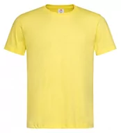 Koszulki męskie - Żółty Bawełniany T-Shirt Męski Bez Nadruku -STEDMAN- Koszulka, Krótki Rękaw, Basic, U-neck - Stedman - miniaturka - grafika 1