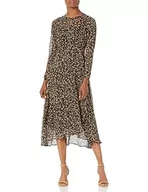 Sukienki - Tommy Hilfiger Damska sukienka midi z długim rękawem, Czarny/tanina, 40 - miniaturka - grafika 1