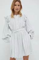 Sukienki - Tommy Hilfiger sukienka kolor biały midi oversize - miniaturka - grafika 1