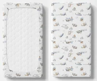 Prześcieradła dla dzieci - PRZEŚCIERADŁO BAMBUSOWE Z GUMKĄ DO ŁÓŻECZKA 60x120 ODDYCHAJĄCE - FERETTI - miniaturka - grafika 1