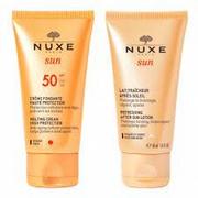 Kremy do twarzy z filtrem - NUXE Sun Melting Cream High Protection SPF50 + Refreshing After-Sun Lotion - miniaturka - grafika 1