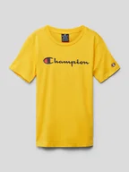 Koszulki dla chłopców - T-shirt z nadrukiem z logo - miniaturka - grafika 1