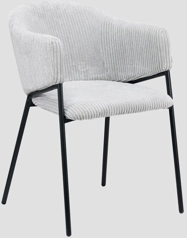 Krzesło sztruksowe PRAZER szare HOMLA