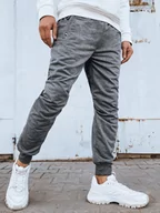Spodnie męskie - Spodnie męskie dresowe joggery jasnoszare Dstreet UX4121-2XL/3XL - miniaturka - grafika 1