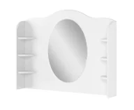 Toaletki - Biała toaletka na biurko z owalnym lustrem - so R2-G40 - miniaturka - grafika 1