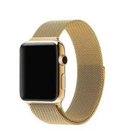 Akcesoria do smartwatchy - Opaska Pasek Bransoleta Milaneseband Apple Watch 1/2/3/4/5/6/7/8/Ultra/Se 42/44/45/49Mm Złoty - miniaturka - grafika 1