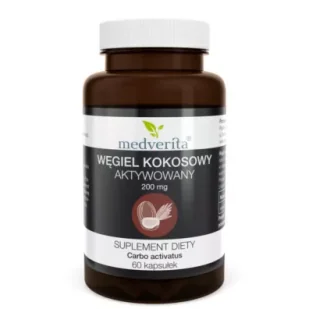 Medverita Węgiel Kokosowy aktywowany suplement diety 120 kaps. - Układ pokarmowy - miniaturka - grafika 1