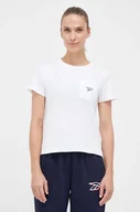 Koszulki sportowe damskie - Reebok t-shirt Reebok Identity damski kolor biały - miniaturka - grafika 1