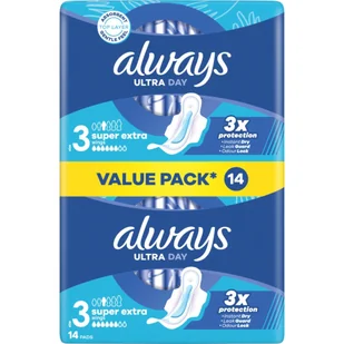 Always Ultra Super Extra Duo Podpaski, 2x7 szt. - Podpaski - miniaturka - grafika 1