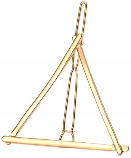 Spinka do włosów złota trójkąt wsuwka metalowa