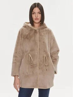 Liu Jo Futro MF3069 E0863 Beżowy Regular Fit - Płaszcze damskie - miniaturka - grafika 1