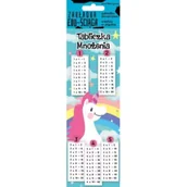 Zakładki do książek - Zakładka edu-ściąga. Tabliczka mnoż. - jednorożec - miniaturka - grafika 1