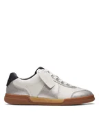 Trampki damskie - Clarks Skórzane sneakersy "CraftMatch Lo" w kolorze kremowym - miniaturka - grafika 1