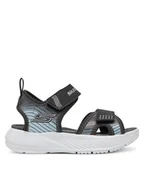 Buty dla chłopców - Skechers Sandały Microspec-Splash- 407034L/BKSL Czarny - miniaturka - grafika 1