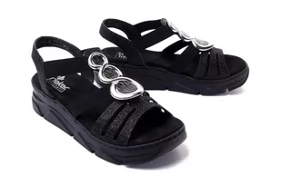 RIEKER V20L4-00 black, sandały damskie - Rieker - Sandały damskie - miniaturka - grafika 1