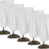 Agrowłókniny - Osłony roślin na zimę - ze ściągaczem - Do ochrony większości roślin zimą - Opakowanie 5 szt., białe, 80 x 100 cm - miniaturka - grafika 1