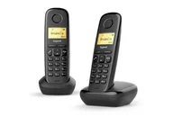 Telefony stacjonarne - Gigaset, Telefon bezprzewodowy, A170 Duo, Black - miniaturka - grafika 1