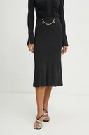 Spódnice - Patrizia Pepe spódnica kolor czarny midi prosta 8G0457 A033 - miniaturka - grafika 1
