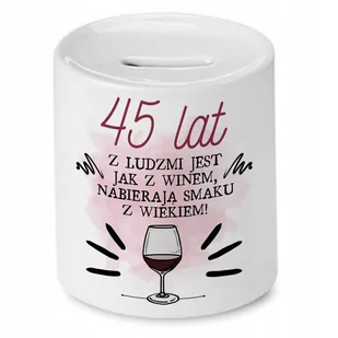 Skarbonka na Urodziny 45 45te 45-te na Prezent z Nadrukiem ze Zdjęciem - Skarbonki - miniaturka - grafika 1