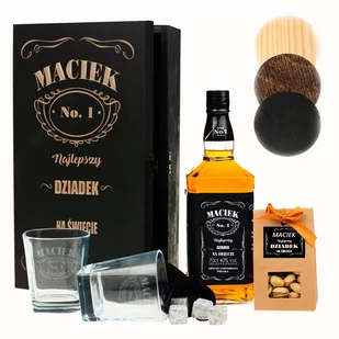 DLA DZIADKA SZKLANKI WHISKY LOGO KARAFKA BOX Y9 - Szklanki - miniaturka - grafika 1