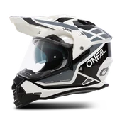 Kaski motocyklowe - Kask Adventure O'Neal Sierra R Złamany Biały/Czarny/SzaryM - miniaturka - grafika 1