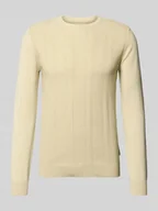 Swetry męskie - Sweter o kroju slim fit z efektem dzianiny model ‘Baron’ - miniaturka - grafika 1
