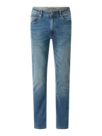 Spodnie męskie - Jeansy o kroju straight fit z detalem z logo - miniaturka - grafika 1
