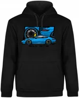 Bluzy męskie - BLUZA MĘSKA Z KAPTUREM MOTORYZACYJNA PORSCHE 911 GT3 CZARNA R-M A586 - miniaturka - grafika 1