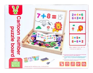 Tablica Edukacyjna 2W1 Drewniana Wielofunkcyjna - Tablice dla dzieci - miniaturka - grafika 1