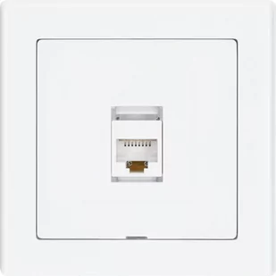 Gniazdo internetowe LAN RJ45 8-PIN JOWISZ biały - Gniazdka elektryczne - miniaturka - grafika 1