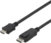 Kable komputerowe i do monitorów - Kabel Deltaco Kabelis DELTACO DisplayPort į HDMI, 4K UHD, 3m, juodas / DP-3030-K / 00110013 - miniaturka - grafika 1