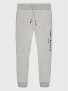 Spodnie i spodenki dla dziewczynek - Tommy Hilfiger Spodnie dresowe Essential KS0KS00214 M Szary Regular Fit - miniaturka - grafika 1