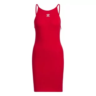 Sukienka damska adidas ADICOLOR CLASSICS TIGHT czerwona IB7402-XS - Sukienki i spódnice sportowe - miniaturka - grafika 1