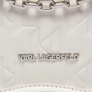 Torebki damskie - Torebka KARL LAGERFELD Seven Element 240W3193 White/Nickel 145 - grafika 1