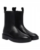 Botki damskie - CALVIN KLEIN CZARNE BOTKI DAMSKIE SKÓRZANE Z GUMOWĄ WKŁADKĄ 39 T7C - miniaturka - grafika 1