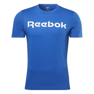 Koszulki sportowe męskie - Męska Koszulka REEBOK GS REEBOK LINEAR READ TEE HI6287 – Niebieski - grafika 1