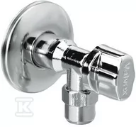 Zawory i kraniki - Valvex Zawór kątowy EKO PLUS z nakrętką 3/8" chrom 1/2"-3/8" - miniaturka - grafika 1