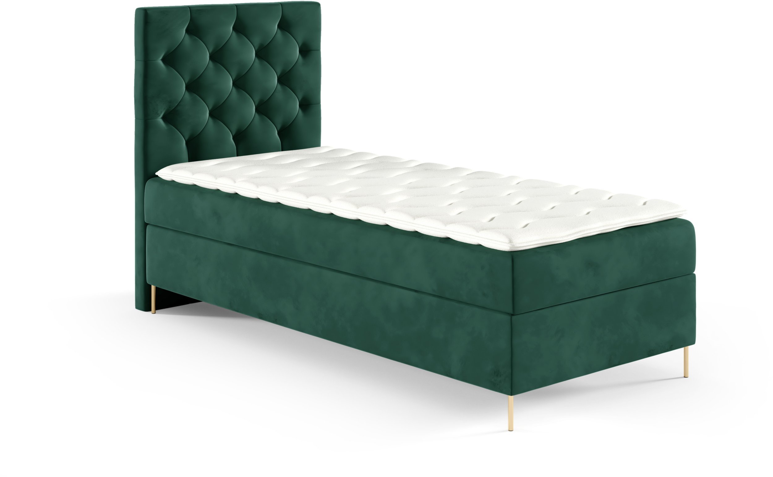 Łóżko kontynentalne Sara Box 90x200 z nogami riviera 38