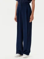 Spodnie damskie - Tommy Hilfiger Spodnie materiałowe WW0WW46749 Granatowy Relaxed Fit - miniaturka - grafika 1