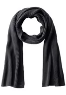 Apaszki i szaliki męskie - camel active Męski szalik z dzianiny, czarny, jeden rozmiar - miniaturka - grafika 1